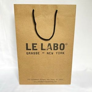LE LABO GRASSE NEW YORK Brown Paper Boutique Shopping Bag